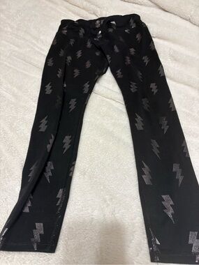 Black Lightning Leggings for Kids